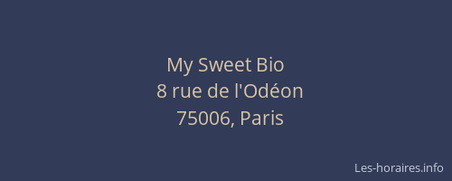 My Sweet Bio