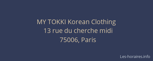 MY TOKKI Korean Clothing