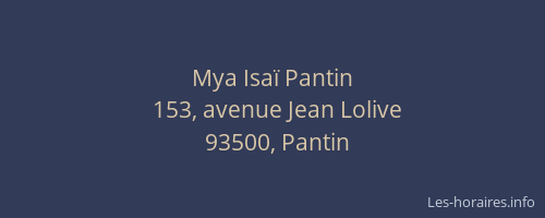 Mya Isaï Pantin