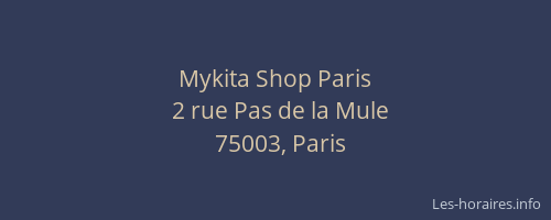 Mykita Shop Paris