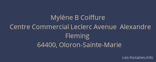 Myl&egrave;ne B Coiffure