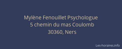 Mylène Fenouillet Psychologue