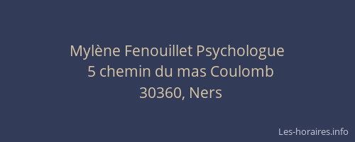 Myl&egrave;ne Fenouillet Psychologue