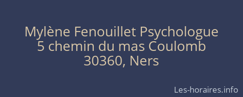 Mylène Fenouillet Psychologue