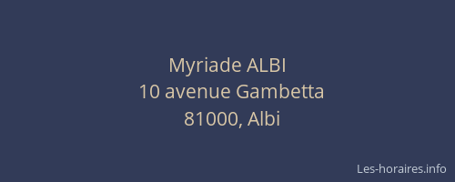 Myriade ALBI