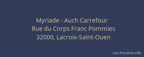Myriade - Auch Carrefour