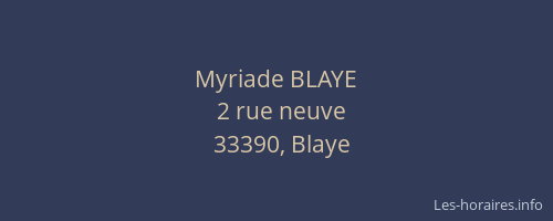 Myriade BLAYE
