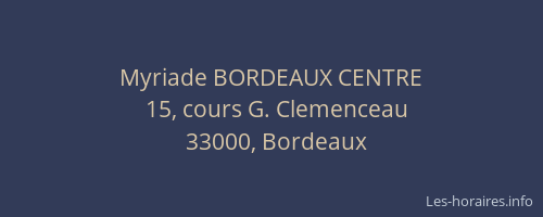 Myriade BORDEAUX CENTRE