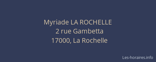 Myriade LA ROCHELLE