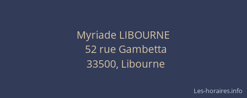 Myriade LIBOURNE