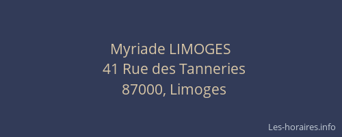 Myriade LIMOGES