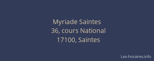 Myriade Saintes