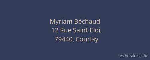 Myriam B&eacute;chaud