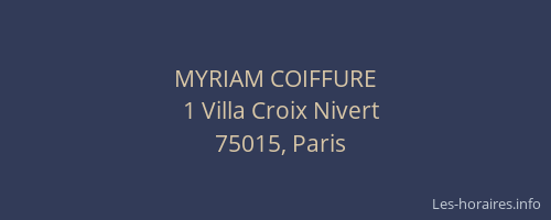 MYRIAM COIFFURE