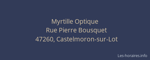 Myrtille Optique