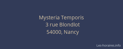 Mysteria Temporis