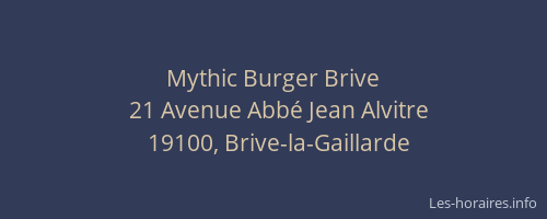 Mythic Burger Brive