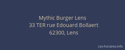 Mythic Burger Lens