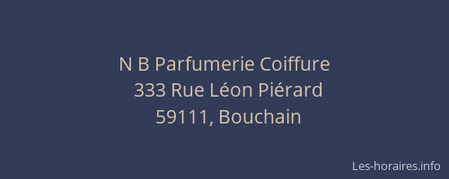 N B Parfumerie Coiffure
