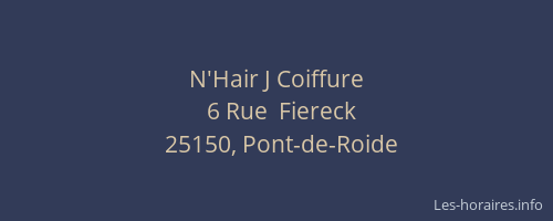 N'Hair J Coiffure