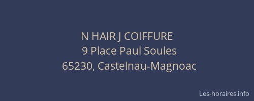 N HAIR J COIFFURE