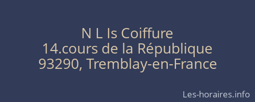 N L Is Coiffure