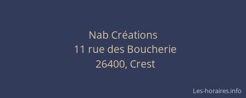Nab Cr&eacute;ations
