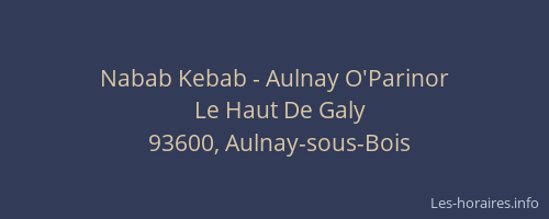 Nabab Kebab - Aulnay O'Parinor