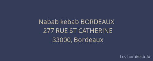 Nabab kebab BORDEAUX