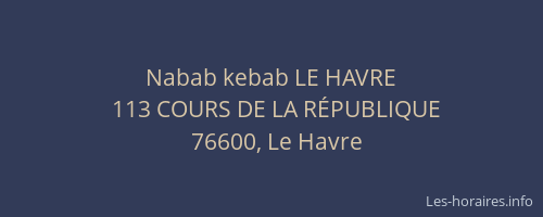 Nabab kebab LE HAVRE
