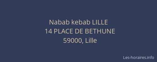 Nabab kebab LILLE