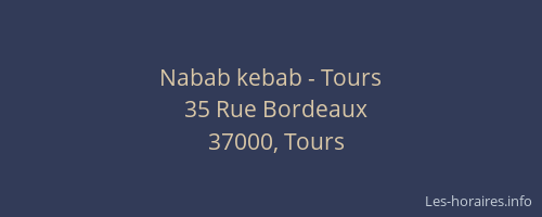 Nabab kebab - Tours