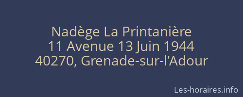 Nadège La Printanière