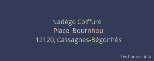 Nad&egrave;ge Coiffure