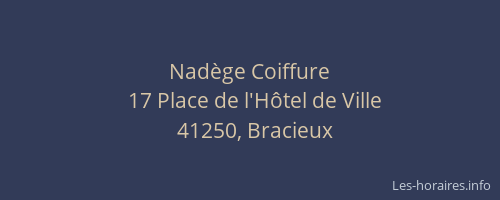 Nad&egrave;ge Coiffure