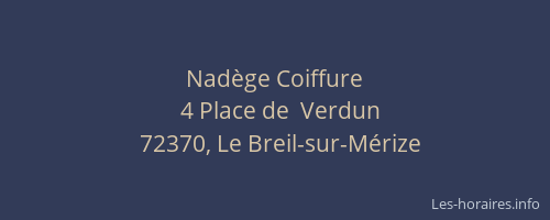 Nad&egrave;ge Coiffure