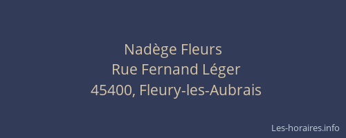 Nad&egrave;ge Fleurs