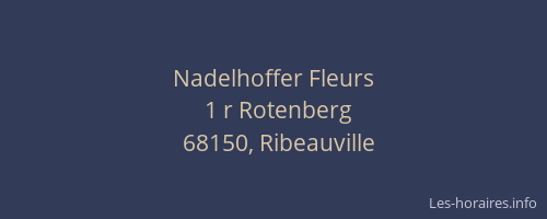 Nadelhoffer Fleurs