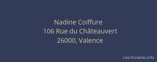 Nadine Coiffure