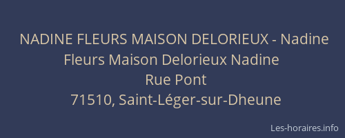NADINE FLEURS MAISON DELORIEUX - Nadine Fleurs Maison Delorieux Nadine