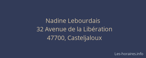 Nadine Lebourdais