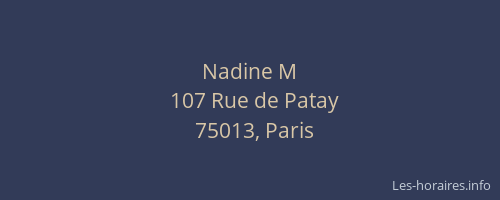 Nadine M