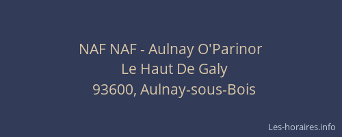 NAF NAF - Aulnay O'Parinor