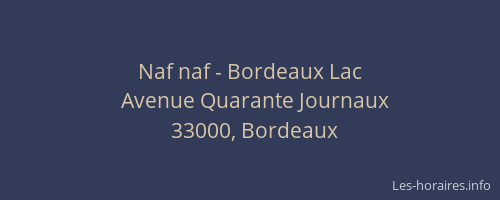 Naf naf - Bordeaux Lac
