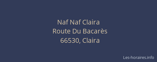 Naf Naf Claira