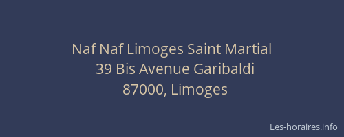 Naf Naf Limoges Saint Martial