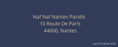 Naf Naf Nantes Paridis