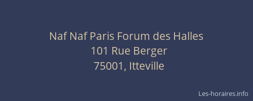 Naf Naf Paris Forum des Halles