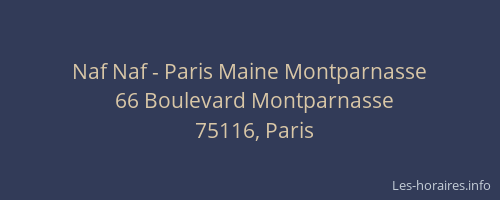 Naf Naf - Paris Maine Montparnasse