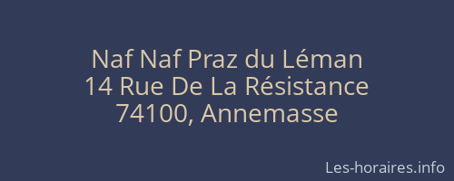 Naf Naf Praz du Léman